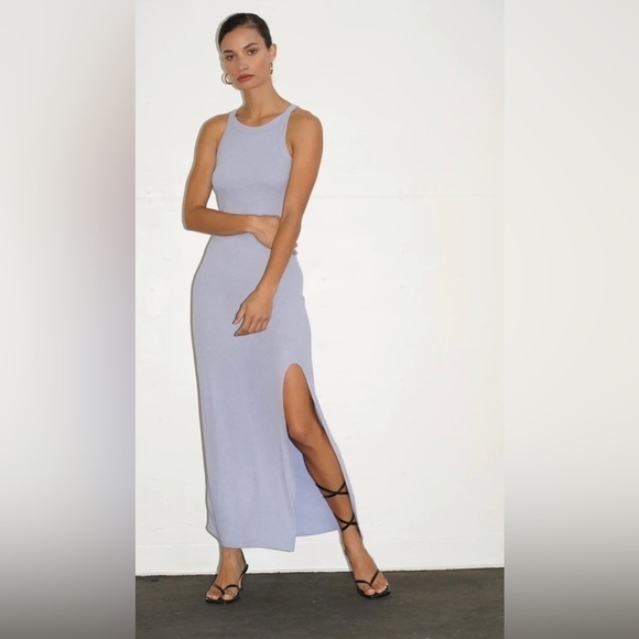 LNA Candi Rib dress in heather iris NWT - Picture 1 of 4
